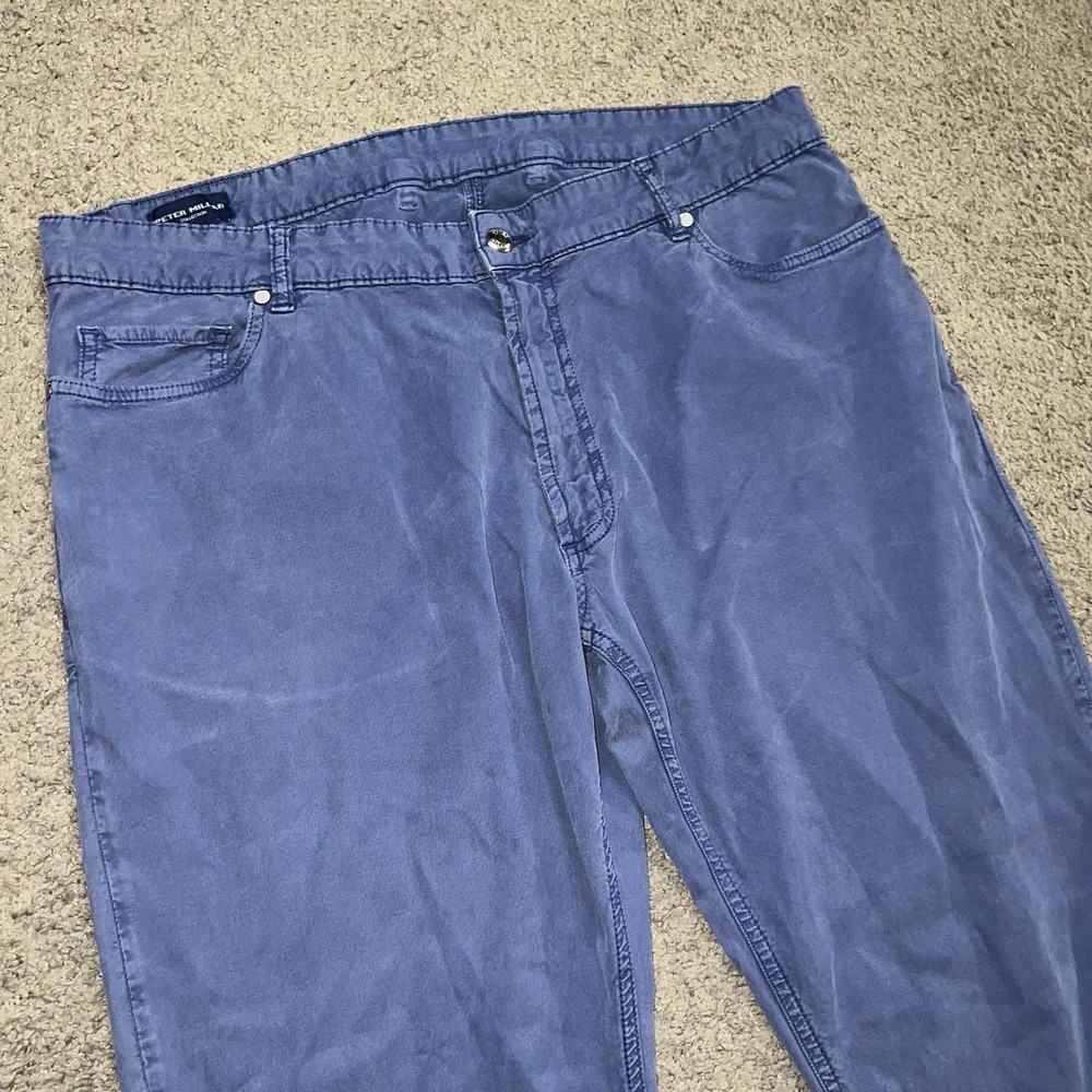 Peter Millar Crown Crafted Wayfare Five-Pocket Pants Blue 40x32 Tailored Fit